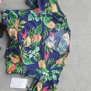 Full circle Crop Top Hawaiian Shirt